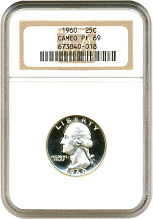 image for: 1960 25c NGC Proof 69 Cameo