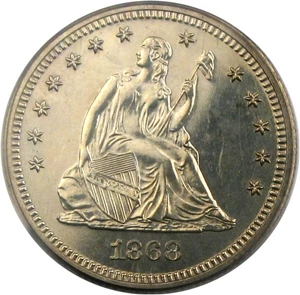 image for: 1868 25c PCGS Proof 61