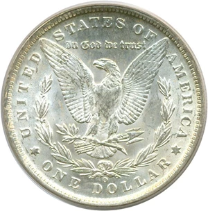 image for: Hot 50 VAM: 1890-O $1 VAM 10 Comet Variety PCGS MS64