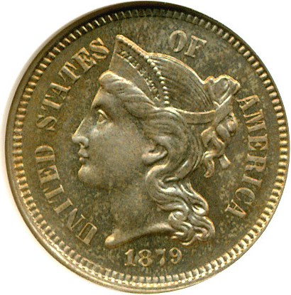 image for: 1879 3cN  NGC Proof 64