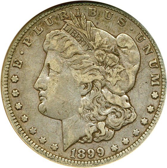 image for: Top 100 VAM: 1899-O $1 VAM 4  Micro O ANACS VF35