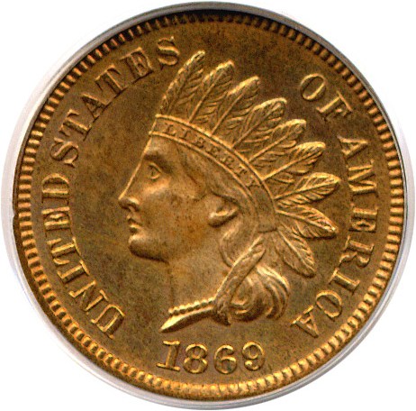 image for: 1869 1c  PCGS Proof 64 RD