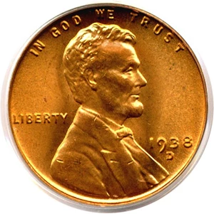 image for: 1938-D 1c PCGS MS66 RD