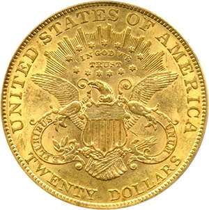 image for: 1902 $20 PCGS AU58
