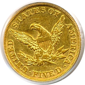 image for: 1855 $5 PCGS AU55
