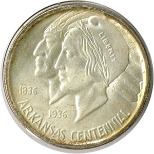 image for: 1935 50c Arkansas PCGS MS65 OGH