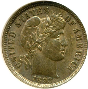 image for: 1893 10c NGC MS61