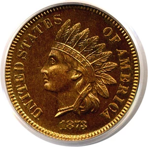 image for: 1873 1c Closed 3 PCGS Proof 64 RD