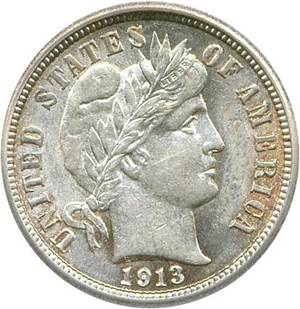 image for: 1913 10c ICG AU58