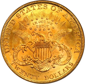 image for: 1889 $20 PCGS MS62