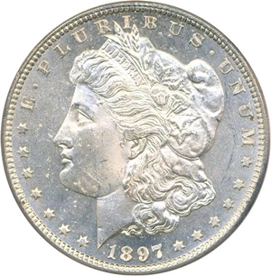 image for: 1897 $1 PCGS MS63 PL