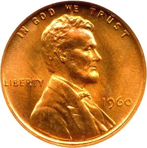 image for: 1960 1c Small Date NGC MS66 RD
