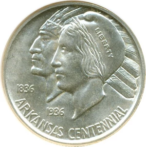 image for: 1938-D 50c Arkansas NGC MS65