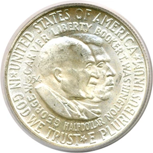 image for: 1954 50c Wash-Carver PCGS MS65