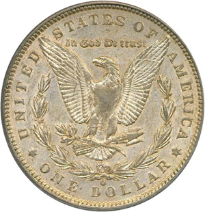 image for: Top 100 VAM: 1887-O $1 VAM 2 Double 1 Triple 7 PCGS AU53