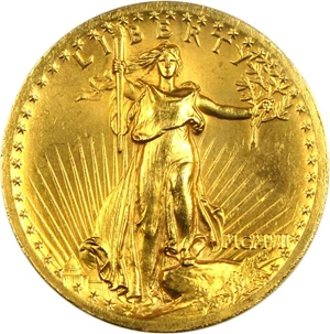 image for: 1907 $20 High Relief - Wire Edge ANACS MS63