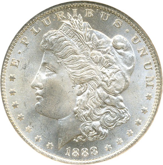 image for: Top 100 VAM: 1888-O $1 VAM 9  Doubled Arrows NGC MS65 