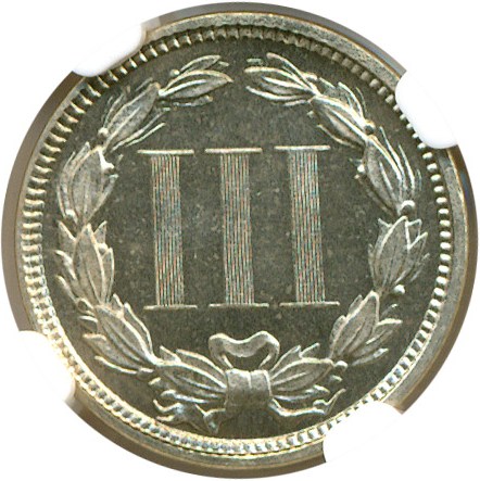 image for: 1873 3cN Closed 3 NGC Proof 65 Cameo