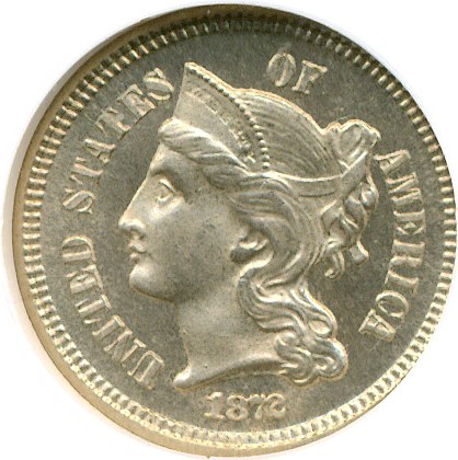 image for: 1872 3cN  NGC Proof 65