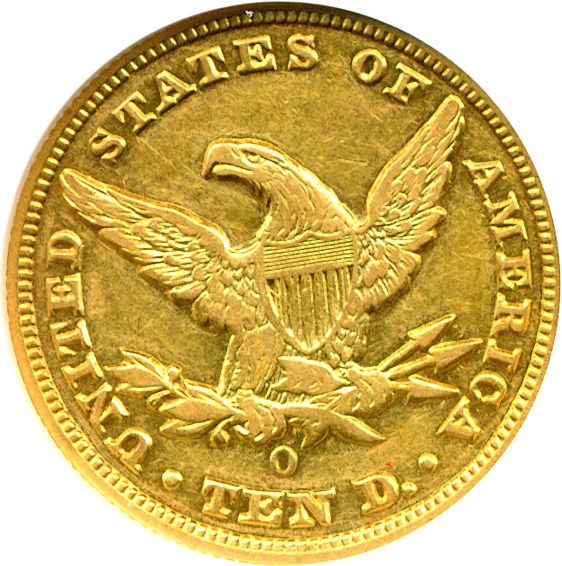 image for: 1848-O $10  NGC XF45