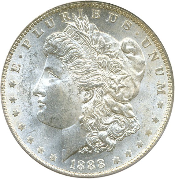 image for: Top 100 VAM: 1888-O $1 VAM 9  Doubled Arrows PCGS MS63 