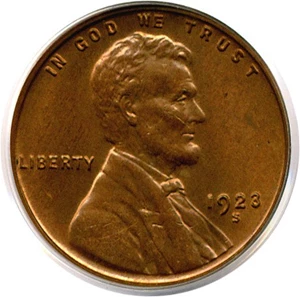 image for: 1923-S 1c PCGS MS64 RB