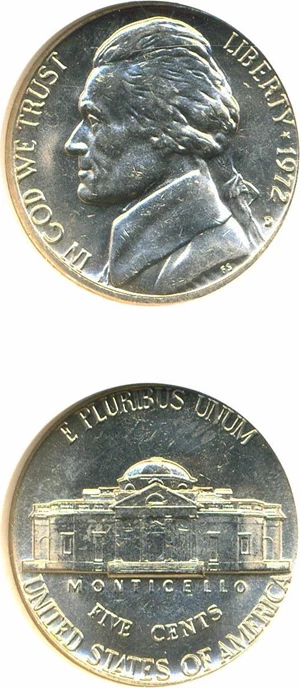 image for: 1972-D 5c NGC MS66 5FS
