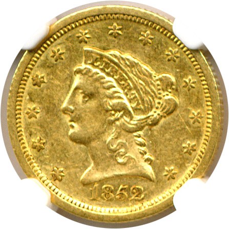 image for: 1852-O $2 1/2  NGC XF45