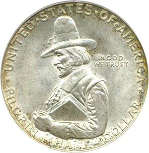 image for: 1920 50c Pilgrim PCGS MS64