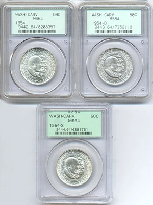 image for: 1954-PDS Set Wash-Carver PCGS MS64 OGH