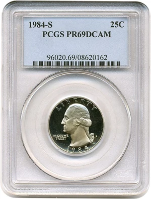 image for: 1984-S 25c PCGS Proof 69 DCameo