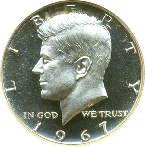 image for: 1967 50c SMS NGC MS67 Cameo *Star*