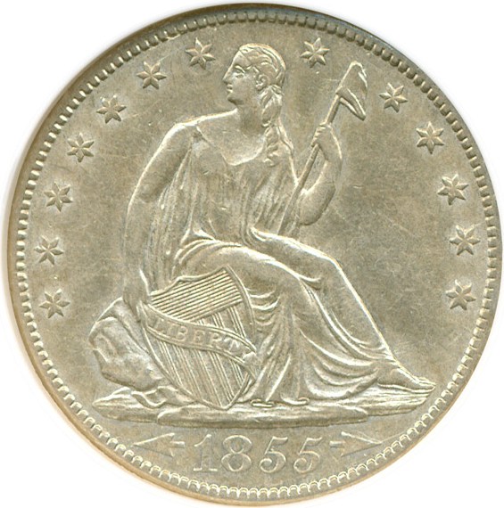 image for: 1855-S 50c Arrows NGC AU53 