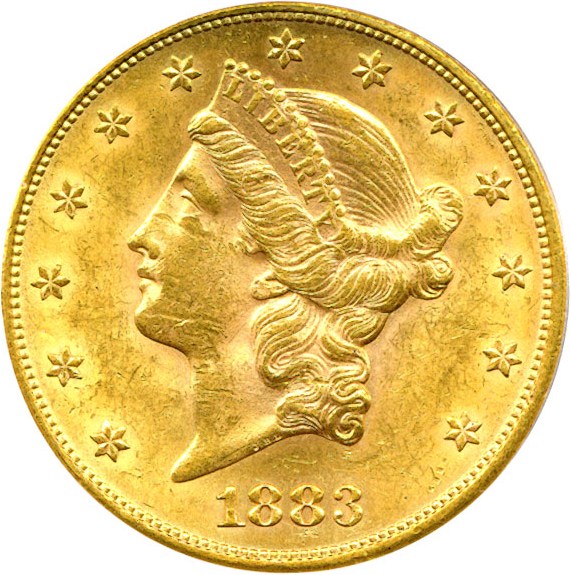 image for: 1883-S $20  PCGS MS61
