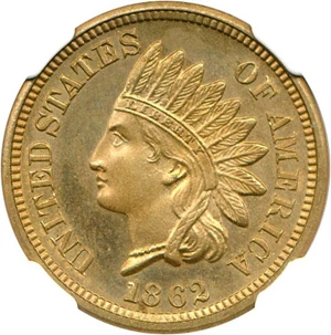 image for: 1862 1c NGC Proof 65