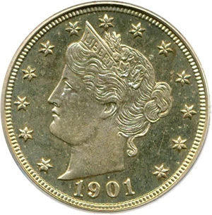 image for: 1901 5c PCGS Proof 65 Cameo