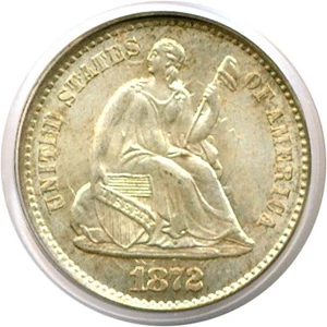 image for: 1872-S H10c Mintmark Above PCGS MS66