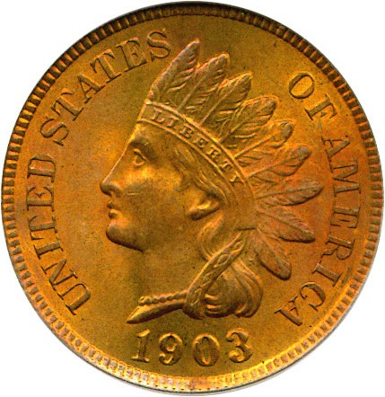 image for: 1903 1c  PCGS MS65 RD OGH