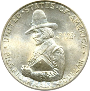 image for: 1920 50c Pilgrim PCGS MS63 OGH