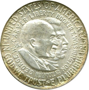image for: 1954 50c Wash-Carver PCGS MS65