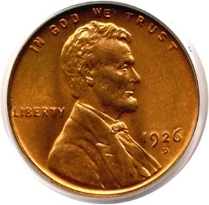image for: 1926-D 1c PCGS MS65 RD OGH