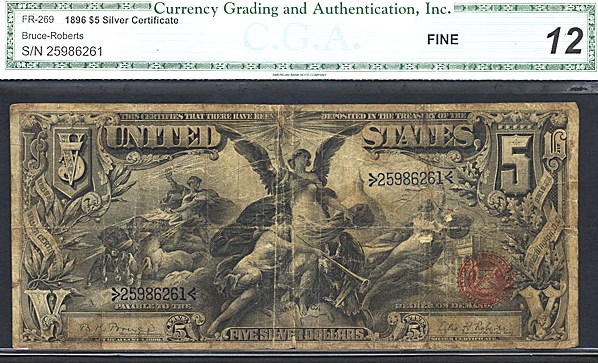 image for: Fr.269 1896 $5 Educational CGA F12  [25986261]