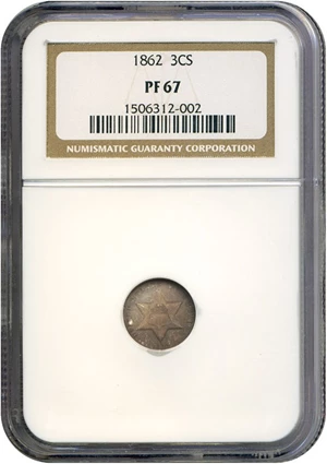 image for: 1862 3cS NGC Proof 67