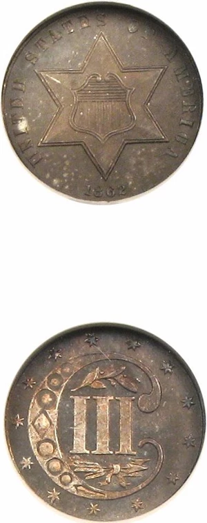 image for: 1862 3cS NGC Proof 67