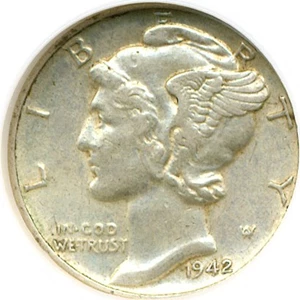 image for: 1942/1-D 10c NGC AU50