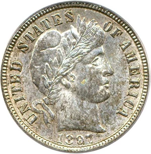 image for: 1897-O 10c PCGS MS63