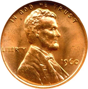 image for: 1960 1c Small Date NGC MS66 RD