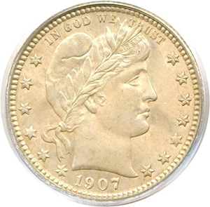 image for: 1907 25c PCGS MS63
