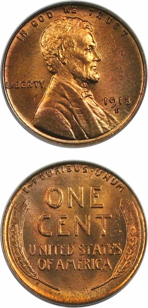 image for: 1913-D 1c PCGS MS66 RD ex: Jack Lee