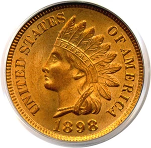 image for: 1898 1c PCGS MS65 RD